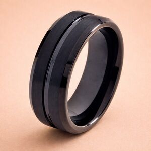 MENS BLACK TUNGSTEN RING 12.5